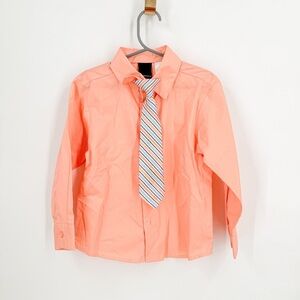 Van Heusen Orange Button Down Shirt Classic Formal